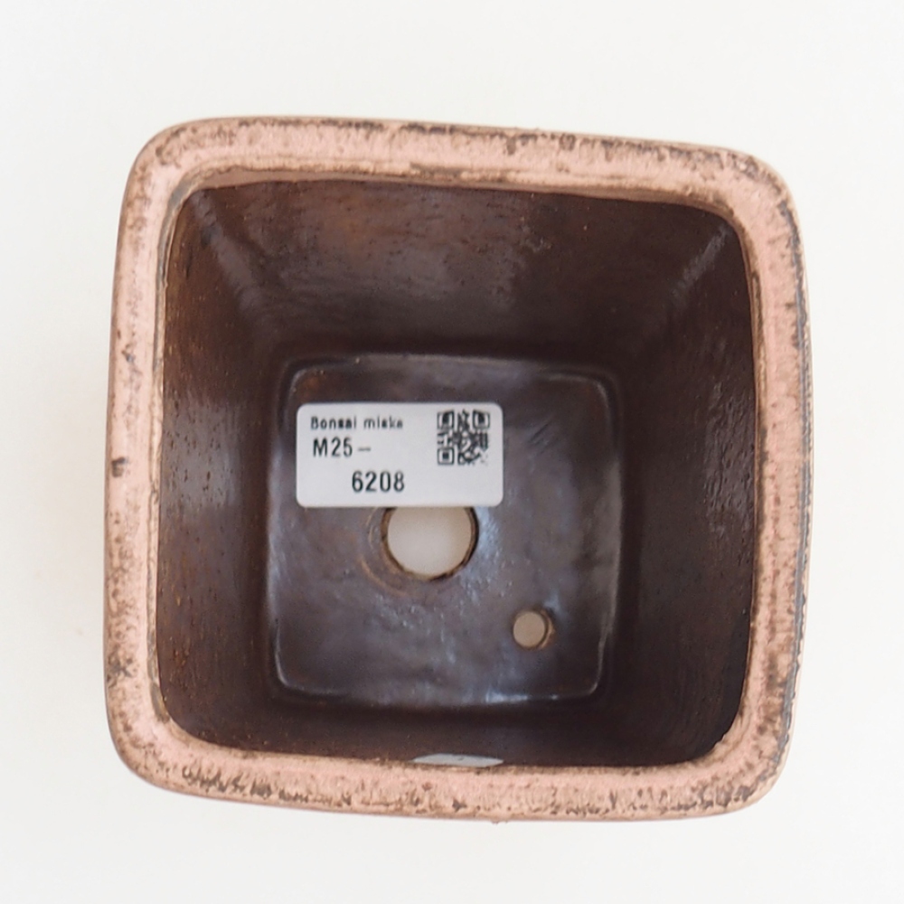 Bonsaischale aus Keramik 10 x 10 x 12 cm, rosa
