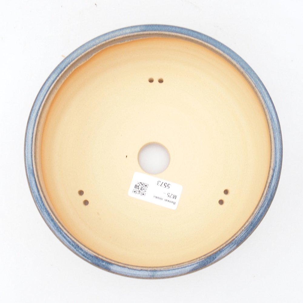 Bonsaischale aus Keramik 18,5 x 18,5 x 5,5 cm, Farbe blau