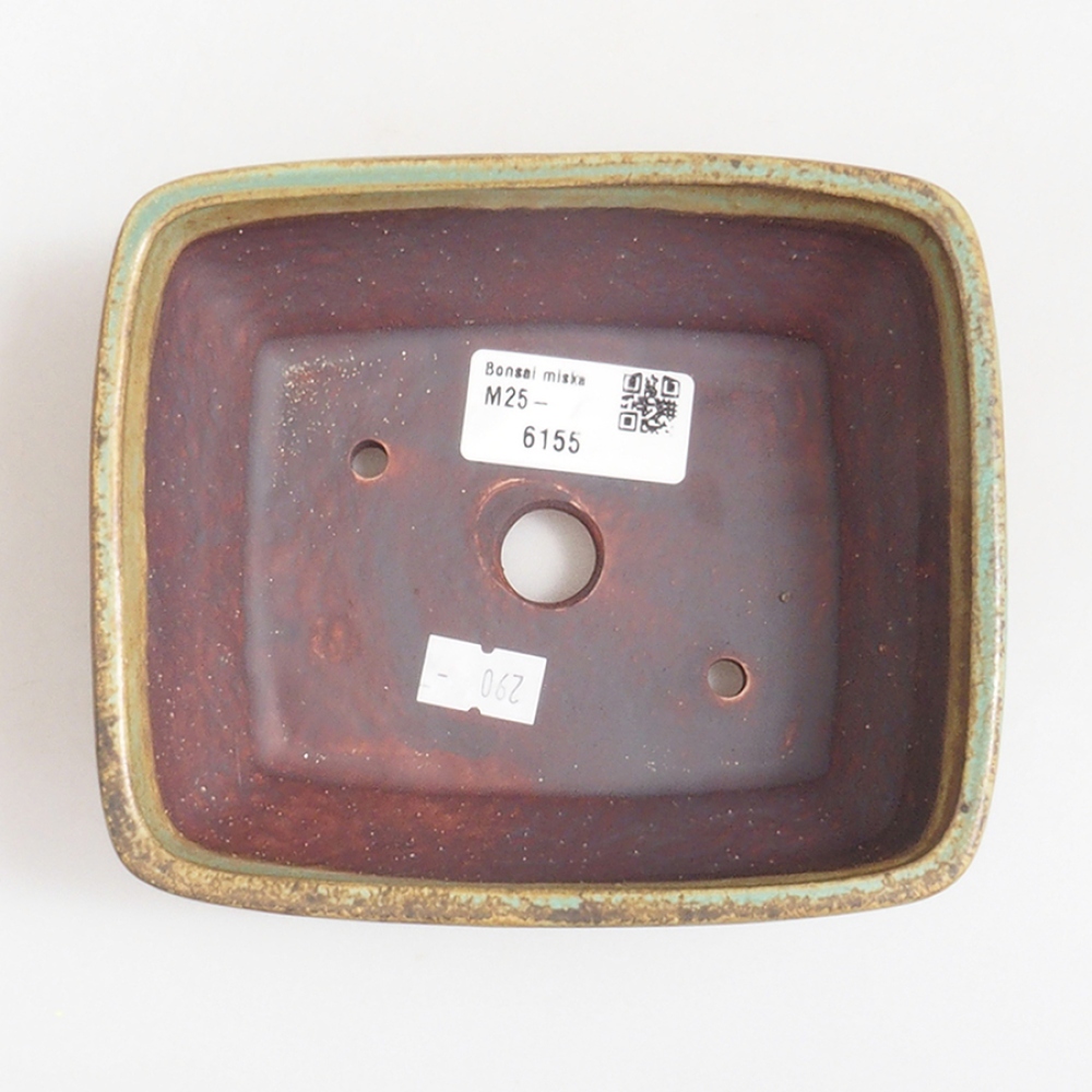 Bonsaischale aus Keramik 10 x 8,5 x 4 cm, braun