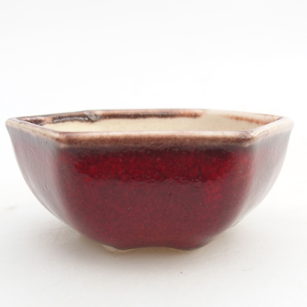 Mini-Bonsaischale 7 x 6 x 3 cm, Farbe rot