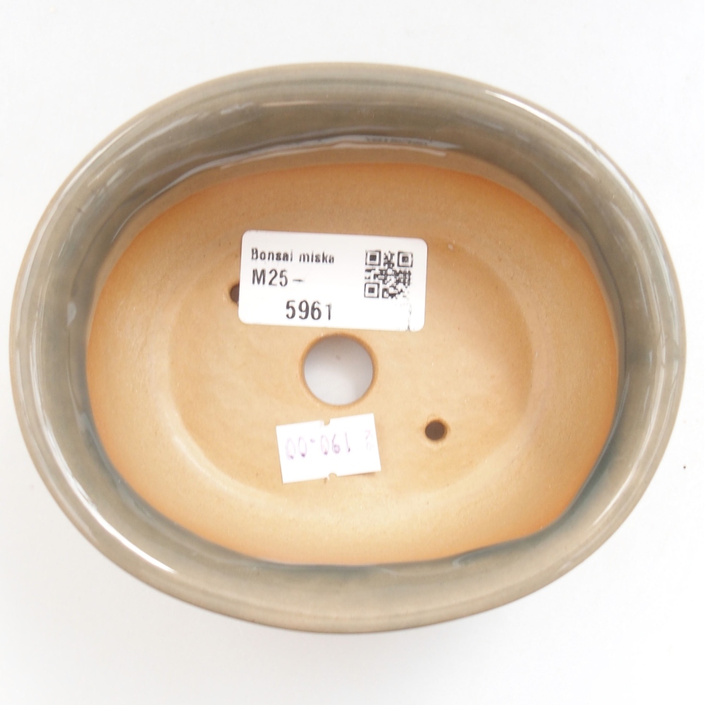 Bonsaischale aus Keramik 15,5 x 12 x 6 cm, Farbe blau