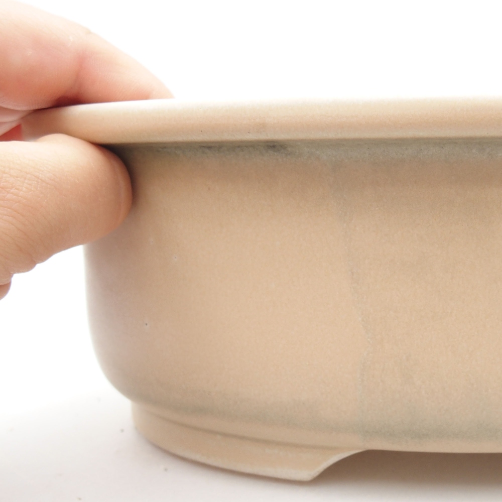 Bonsaischale aus Keramik 23 x 19,5 x 7 cm, Farbe beige