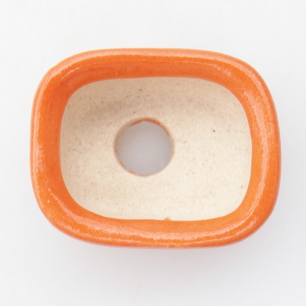 Mini-Bonsaischale 2,5 x 2,5 x 1 cm, orange