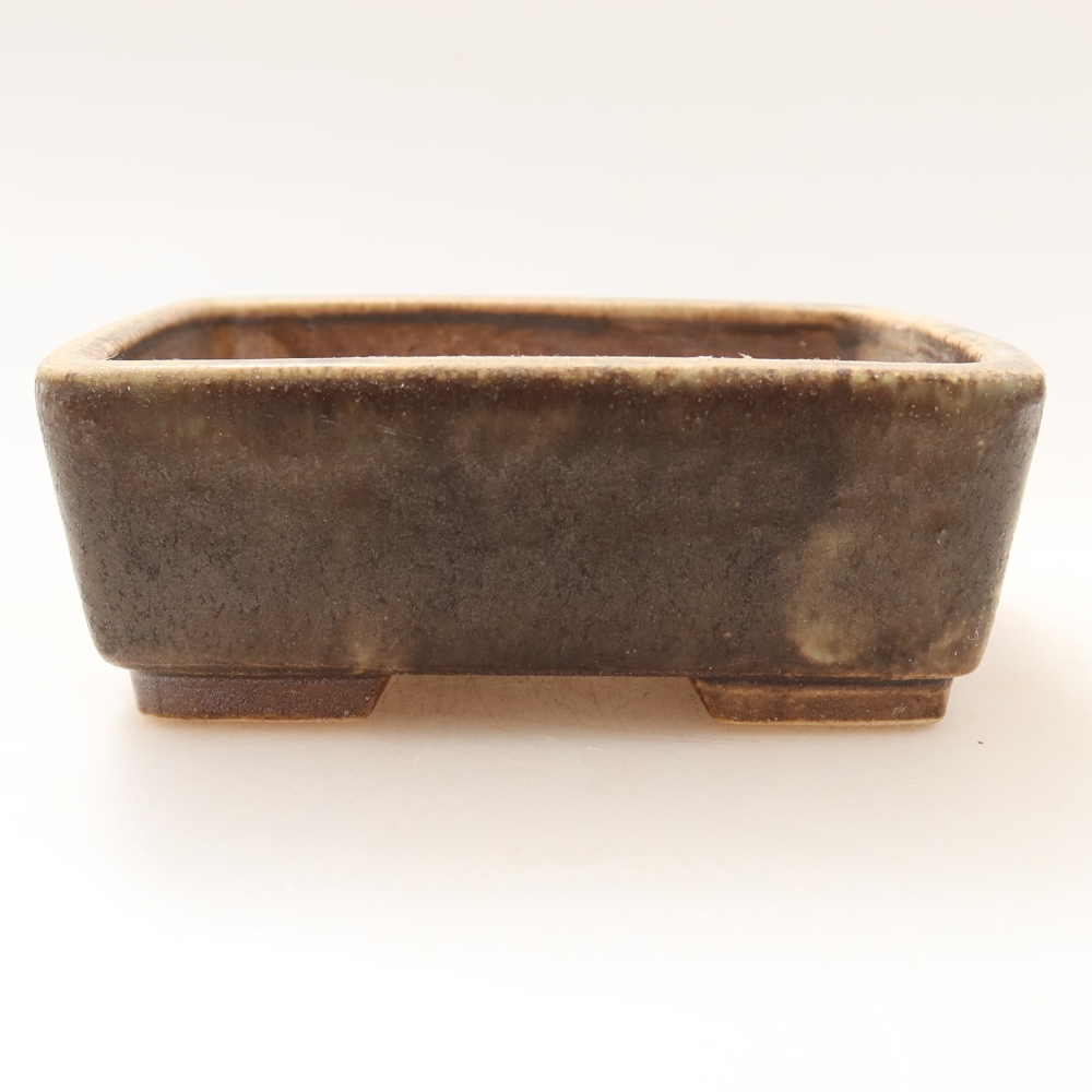 Bonsaischale aus Keramik 10 x 8 x 3,5 cm, braun