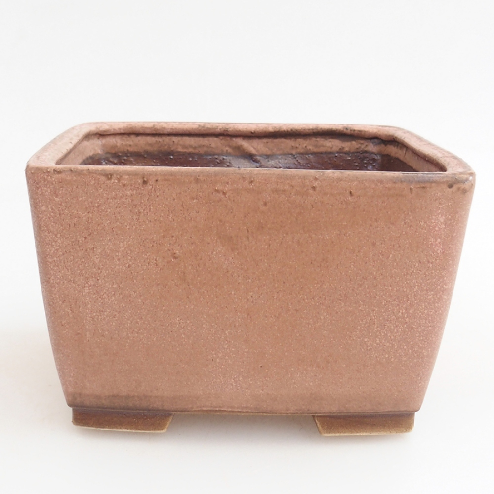 Bonsaischale aus Keramik 15 x 15 x 9,5 cm, rosa