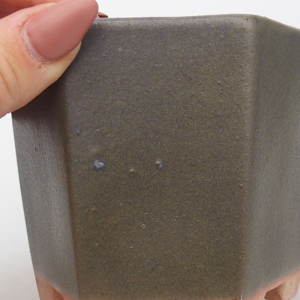 Bonsaischale aus Keramik 9,5 x 8,5 x 8 cm, grün