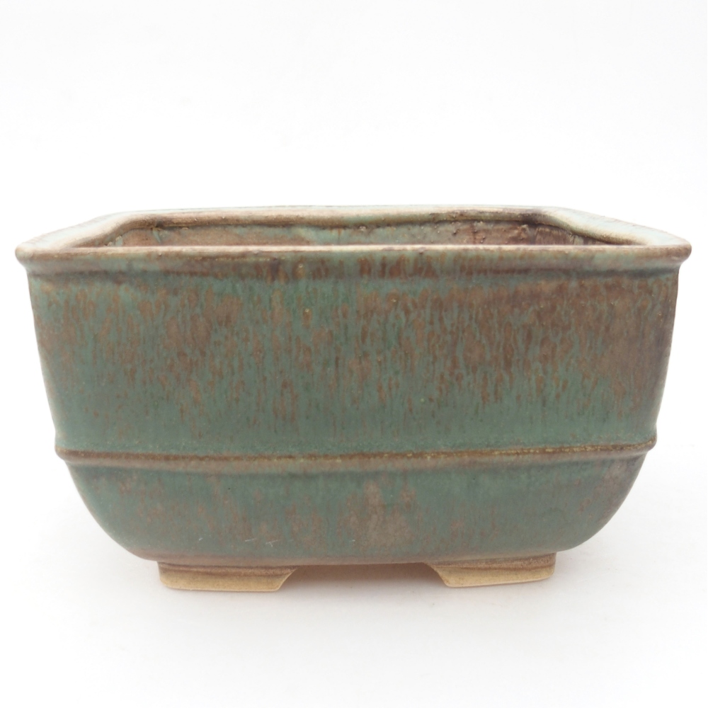 Bonsaischale aus Keramik 16 x 16 x 9,5 cm, grün