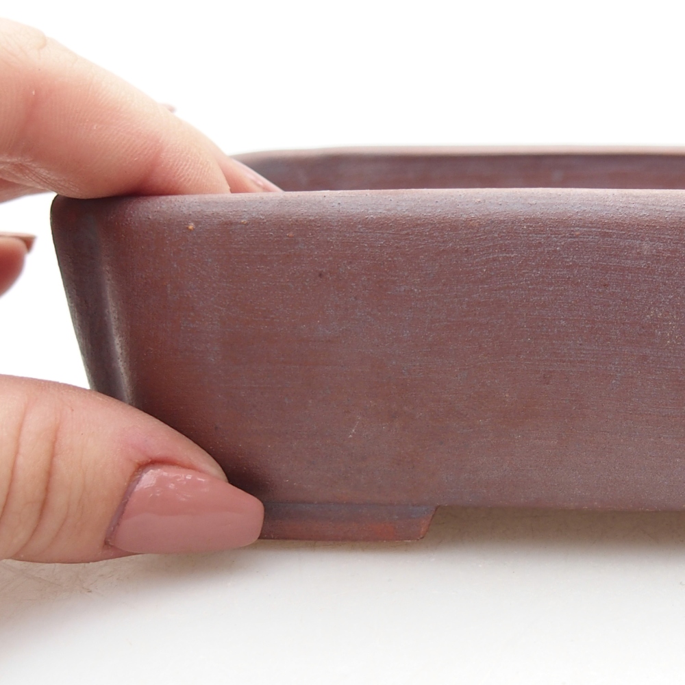 Bonsaischale aus Keramik 15 x 12 x 4,5 cm, metallfarben