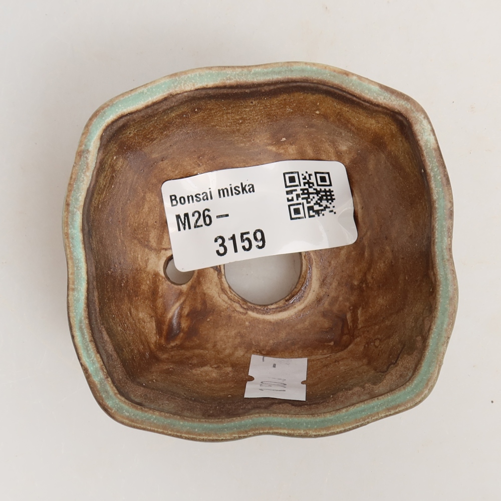 Keramik-Bonsai-Schale 7 × 7 × 3,5 cm, Farbe: grün