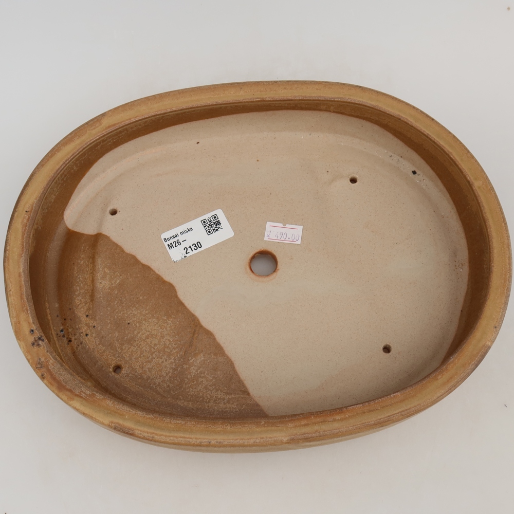 Bonsaischale aus Keramik 27 x 21 x 5,5 cm, Farbe beige