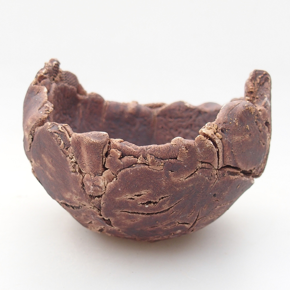 Keramikschale 9 x 9 x 6 cm , Farbe braun