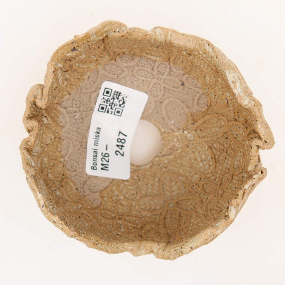 Keramische Schale 8,5 x 8,5 x 6 cm , Farbe beige