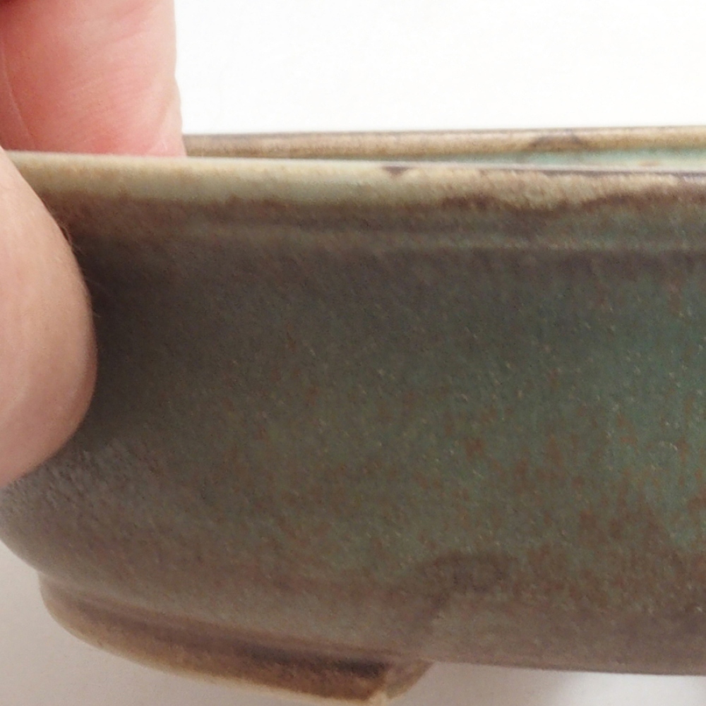 Bonsaischale aus Keramik 10 x 8,5 x 4 cm, braun