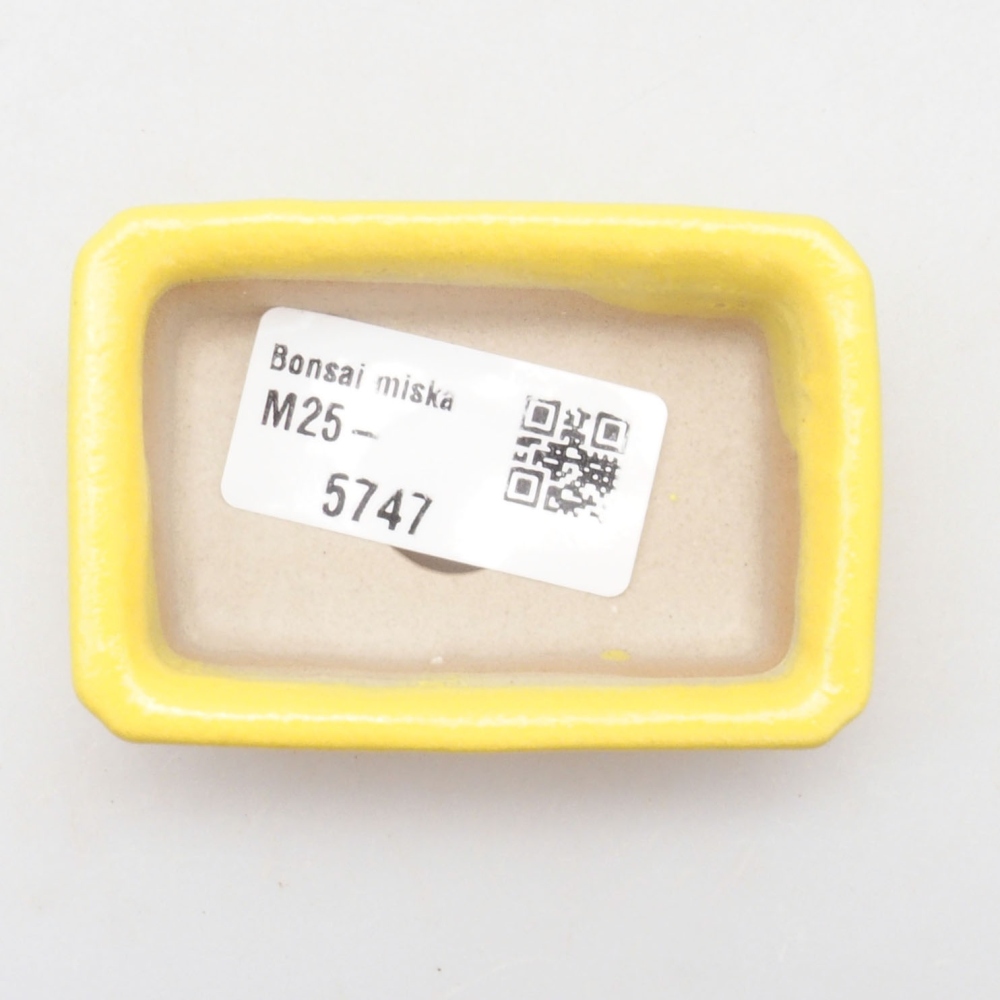 Bonsaischale aus Keramik 7 x 4,5 x 2 cm, gelb