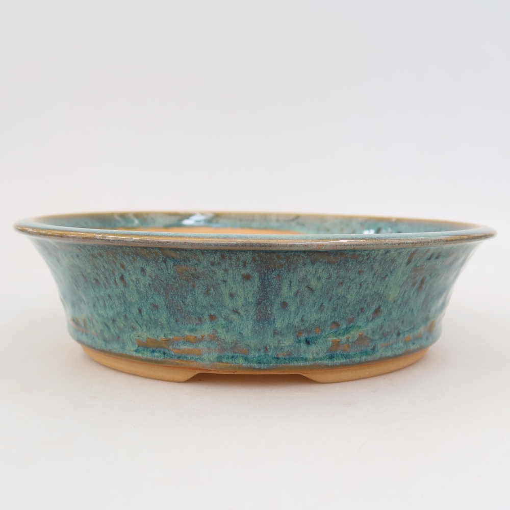 Keramik-Bonsai-Schale 23,5 x 23,5 x 6 cm, Farbe: Blau