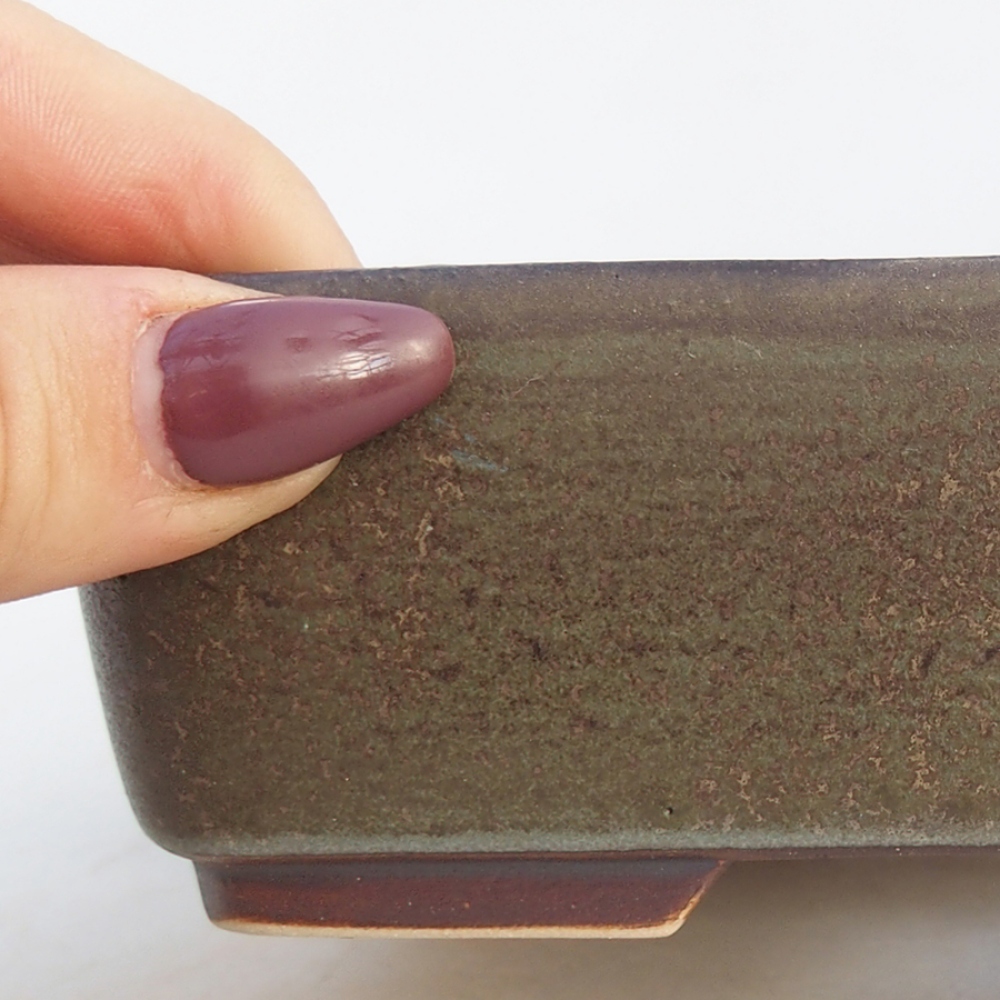 Bonsaischale aus Keramik 14,5 x 12 x 4,5 cm, grün