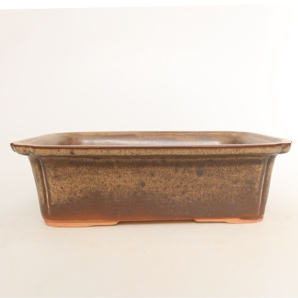 Keramikschale  20 x 15,5 x 5,5 cm, Farbe: braun