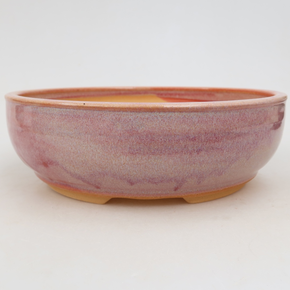 Keramik-Bonsai-Schale 21,5 x 21,5 x 6,5 cm, Farbe: Rosa