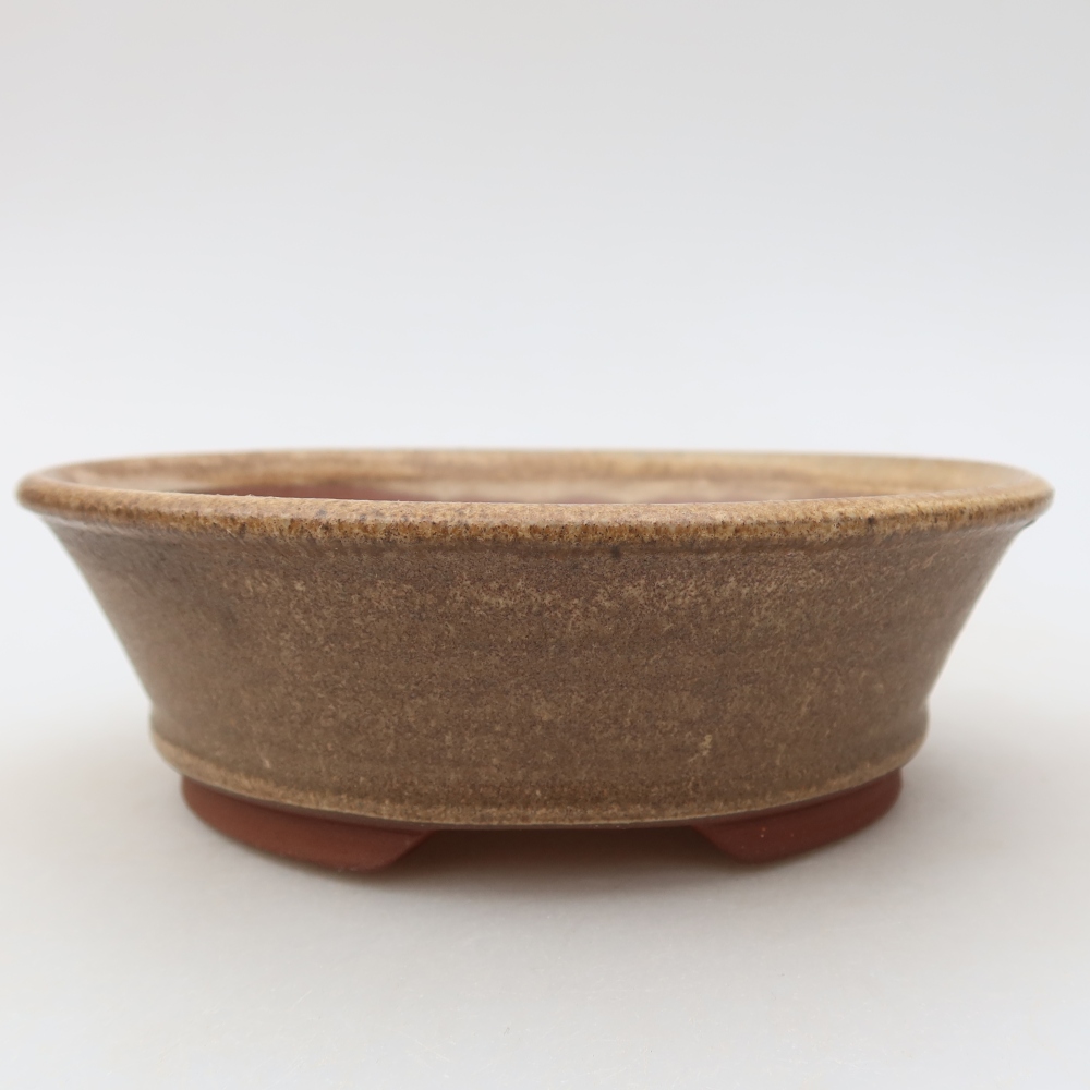 Bonsaischale aus Keramik 15,5 x 15,5 x 5 cm, braun