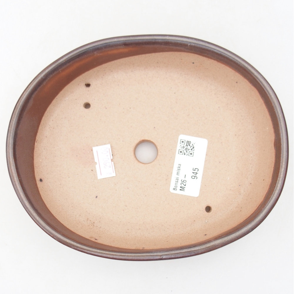 Bonsaischale aus Keramik 17 x 14 x 4 cm, braun