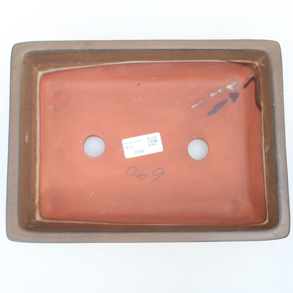 Keramikschale  25,5 x 19 x 6,5 cm, Farbe: braun