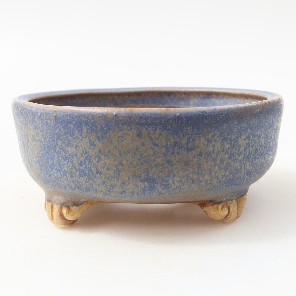Bonsaischale aus Keramik 11 x 11 x 4,5 cm, Farbe blau