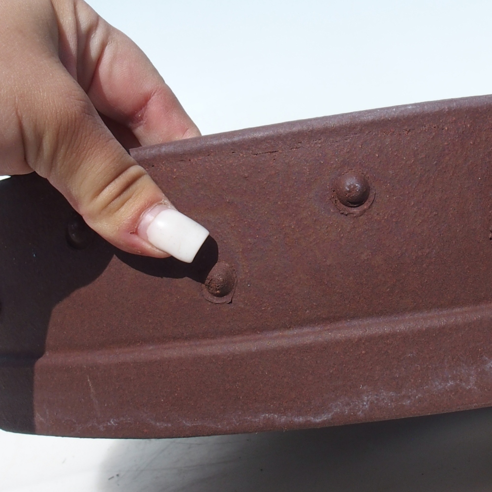 Bonsaischale 37 x 37 x 8,5 cm Birke braun