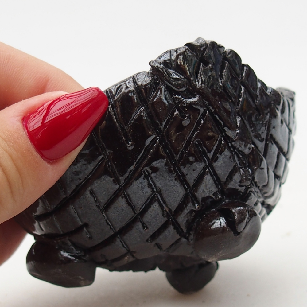 Keramikschale 8,5 x 8 x 5,5 cm , Farbe schwarz