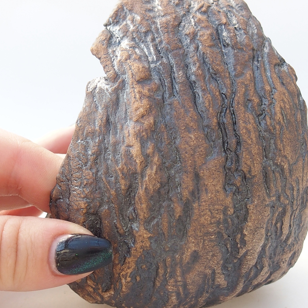 Keramische Schale 9,5 x 9 x 12 cm , Farbe braun