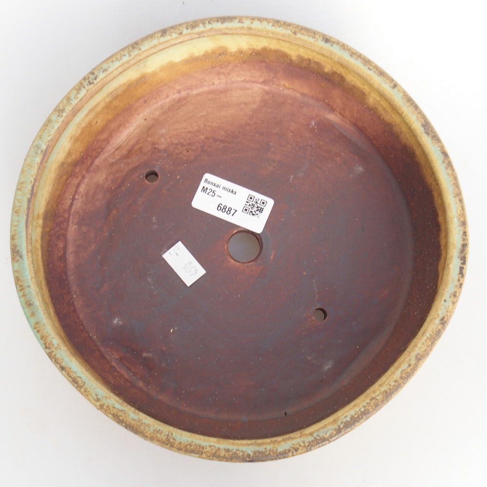 Bonsaischale aus Keramik 21 x 21 x 6 cm, grün