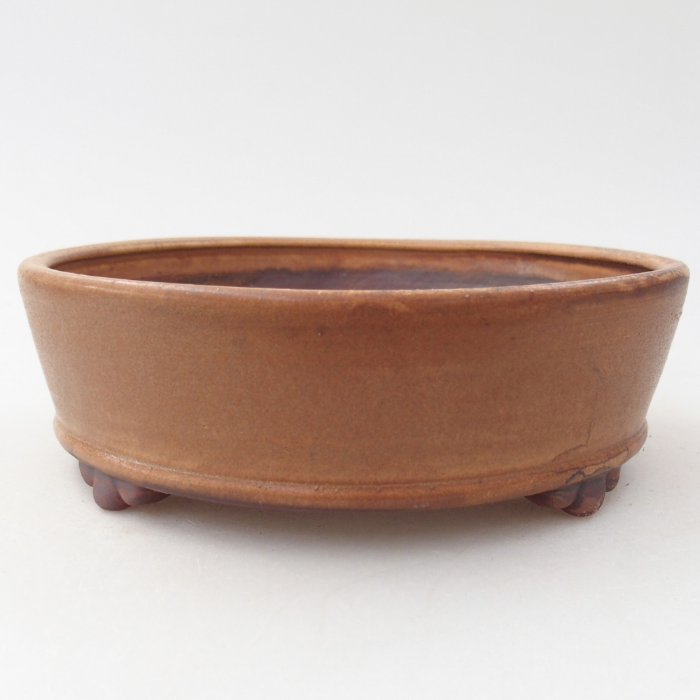 Bonsaischale aus Keramik 15,5 x 15,5 x 5 cm, braun