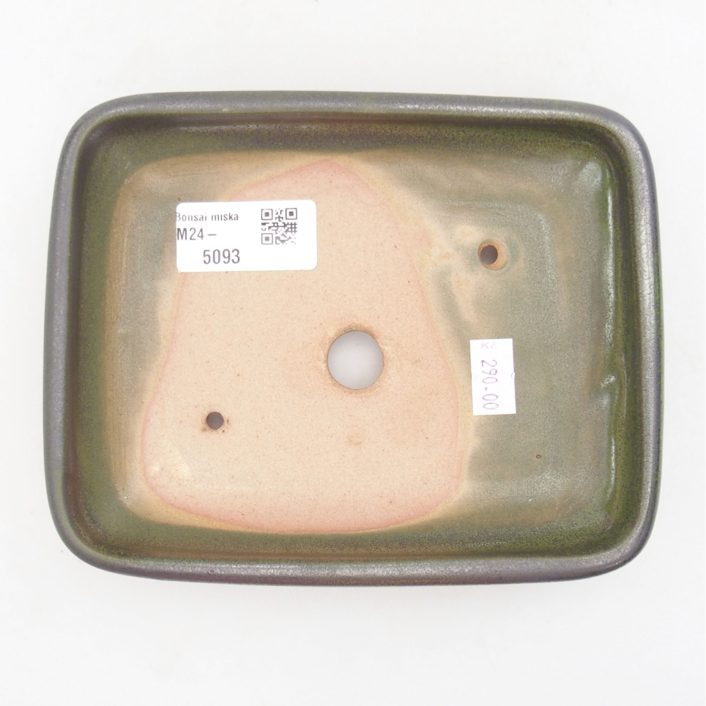 Bonsaischale aus Keramik 17 x 14 x 3,5 cm, grün