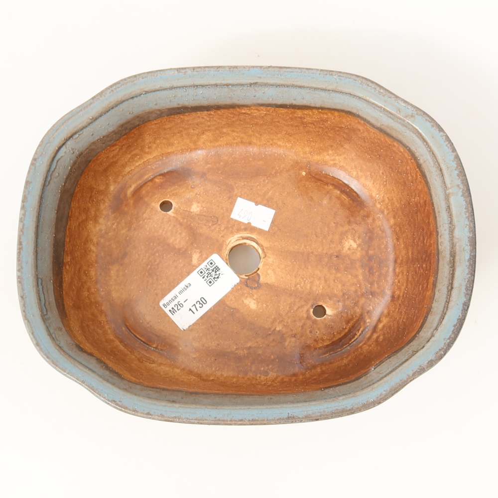 Keramik-Bonsai-Schale 20,5 x 16,5 x 7 cm, Farbe: Blau