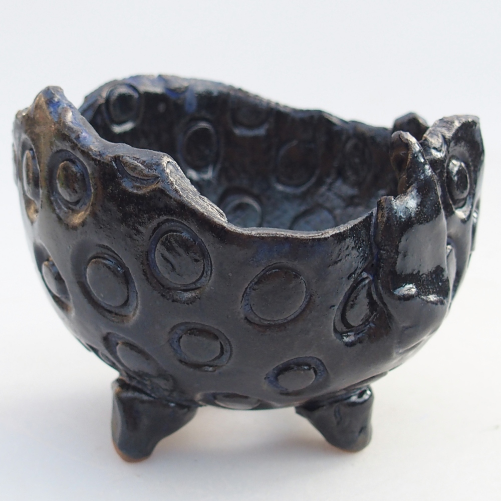 Keramikschale 10 x 9,5 x 8 cm , Farbe blau