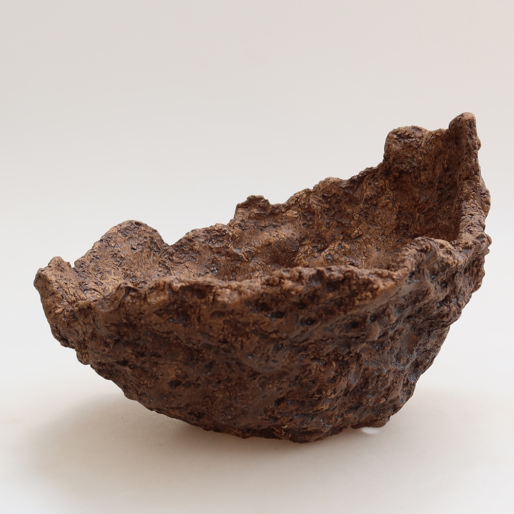 Keramikschale 18 x 16 x 13,5 cm, Farbe: braun