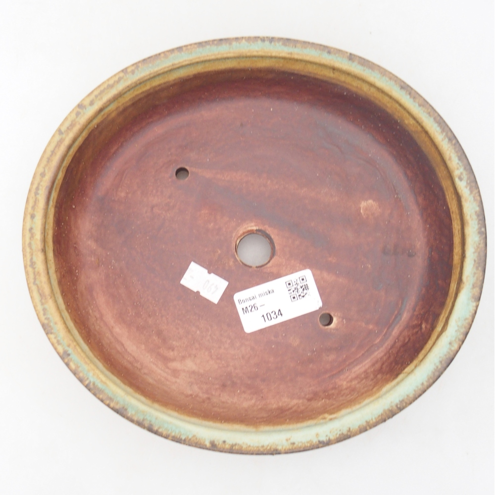 Bonsaischale aus Keramik 21 x 19 x 8 cm, grün