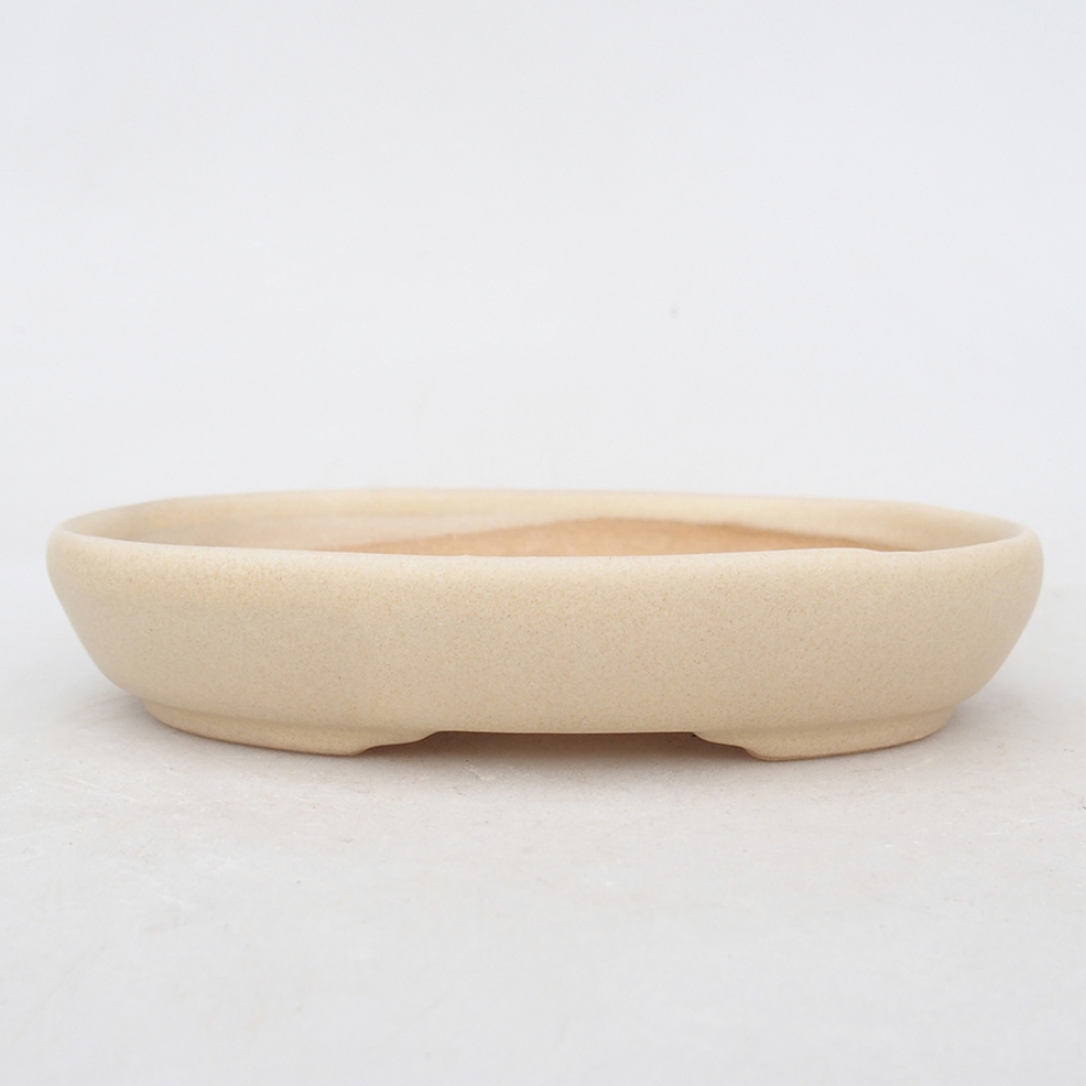 Bonsaischale aus Keramik 13,5 x 10 x 3 cm, Farbe beige