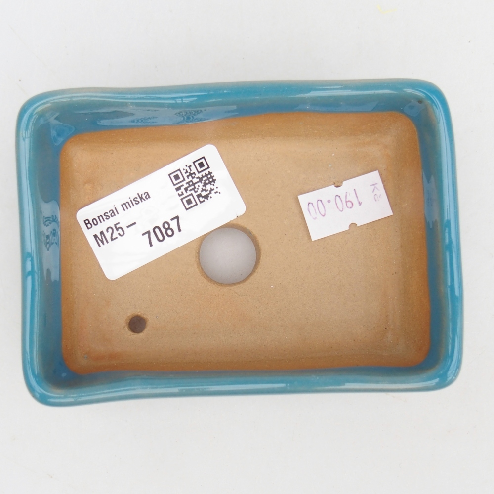 Bonsaischale aus Keramik 10 x 7 x 3 cm, Farbe blau
