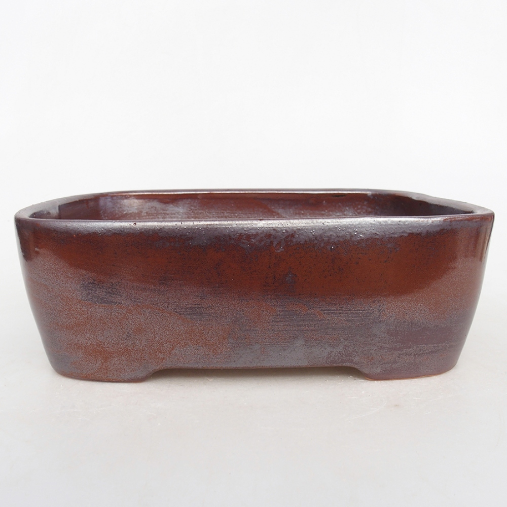 Bonsaischale aus Keramik 23,5 x 18 x 7,5 cm, braun