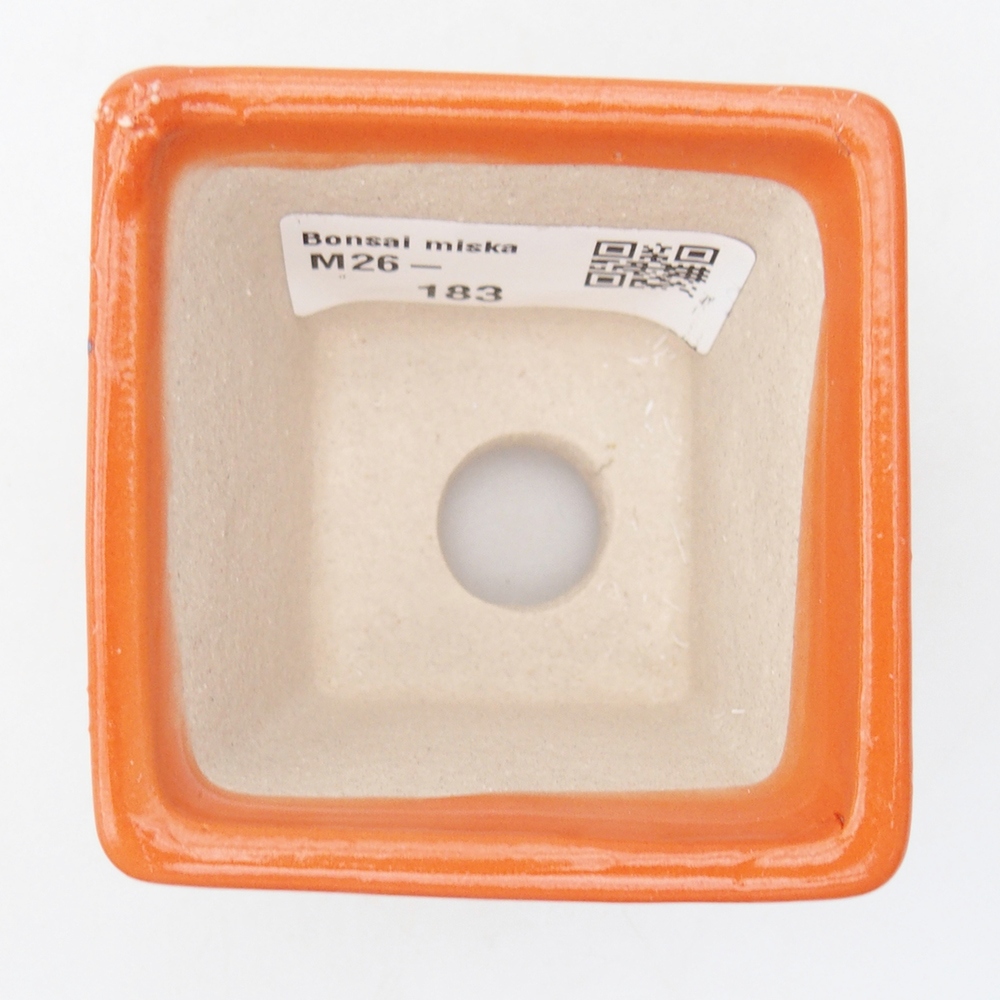 Mini-Bonsaischale 6 x 6 x 5 cm, orange