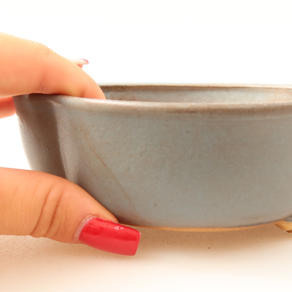Keramik-Bonsai-Schale, 13,5 x 12,5 x 5 cm, Farbe: Blau