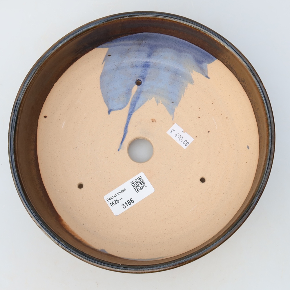 Bonsaischale aus Keramik 20 x 20 x 6 cm, braun