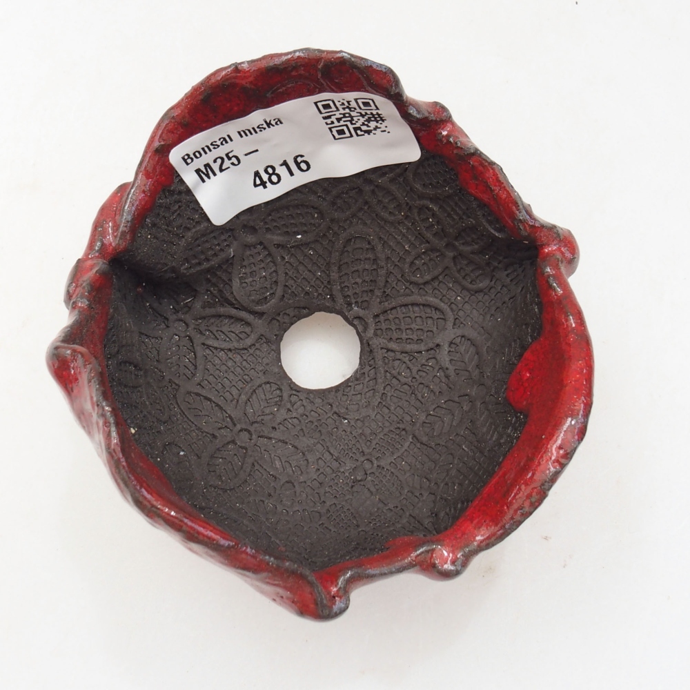 Keramikschale 8 x 7,5 x 5,5 cm , Farbe rot