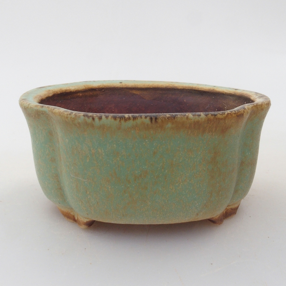 Bonsaischale aus Keramik 10 x 8,5 x 4 cm, braun