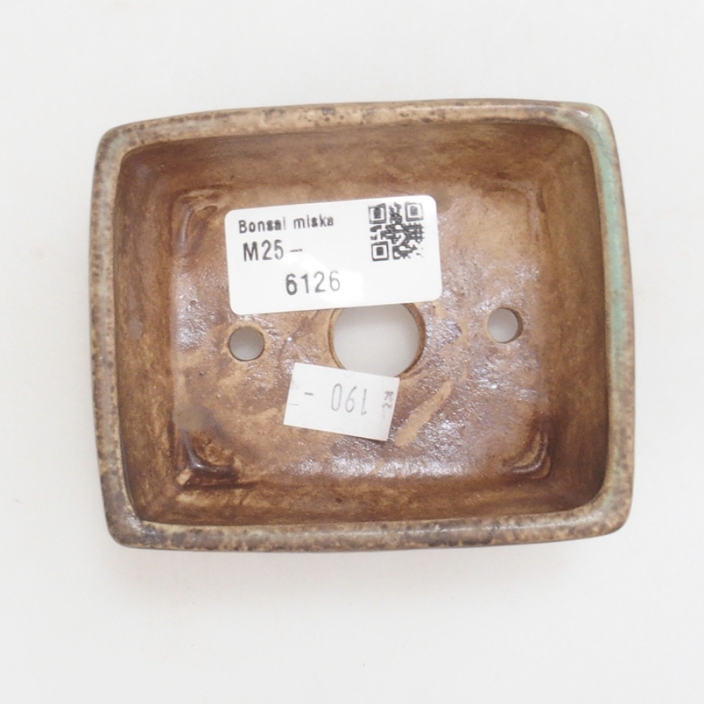 Bonsaischale aus Keramik 10 x 8,5 x 4 cm, braun