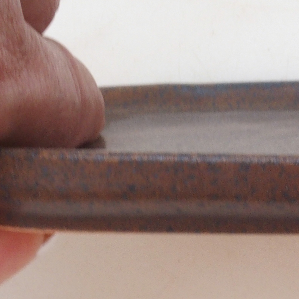 Keramikschale H32 - 13 x 11 x 1 cm - braun