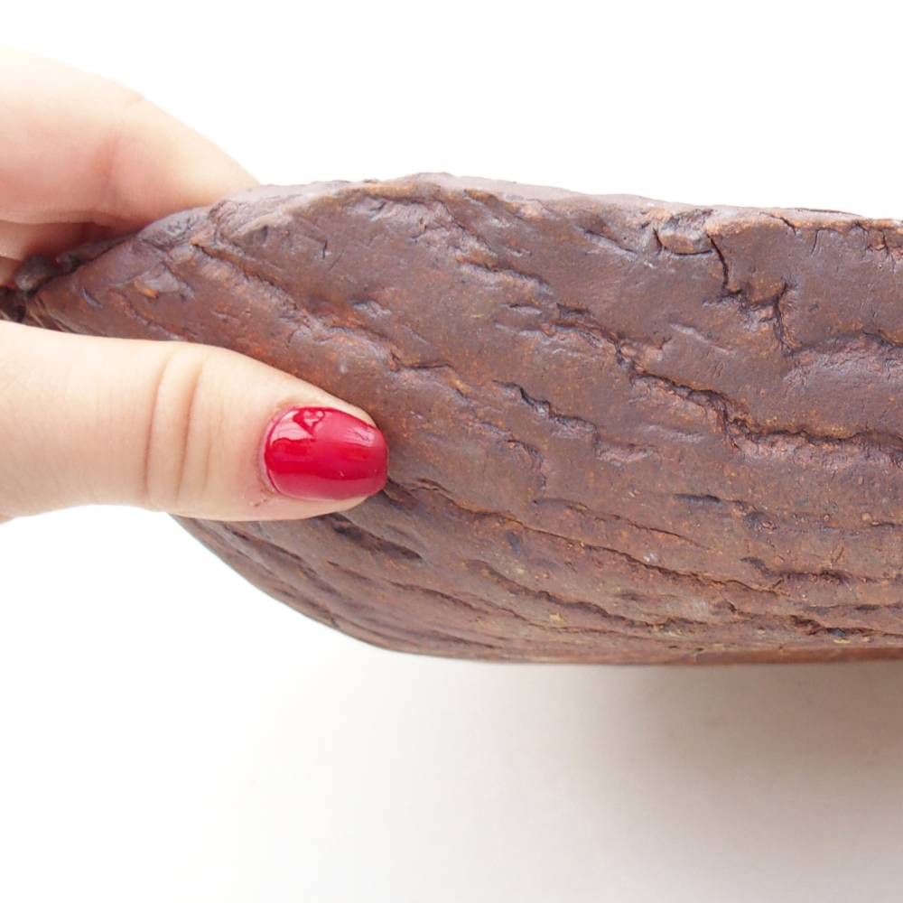 Keramikschale 31 x 21 x 7,5 cm , Farbe braun