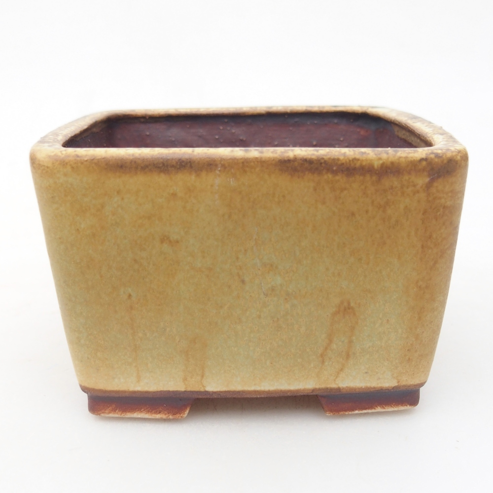 Bonsaischale aus Keramik 8,5 x 8,5 x 5,5 cm, grün