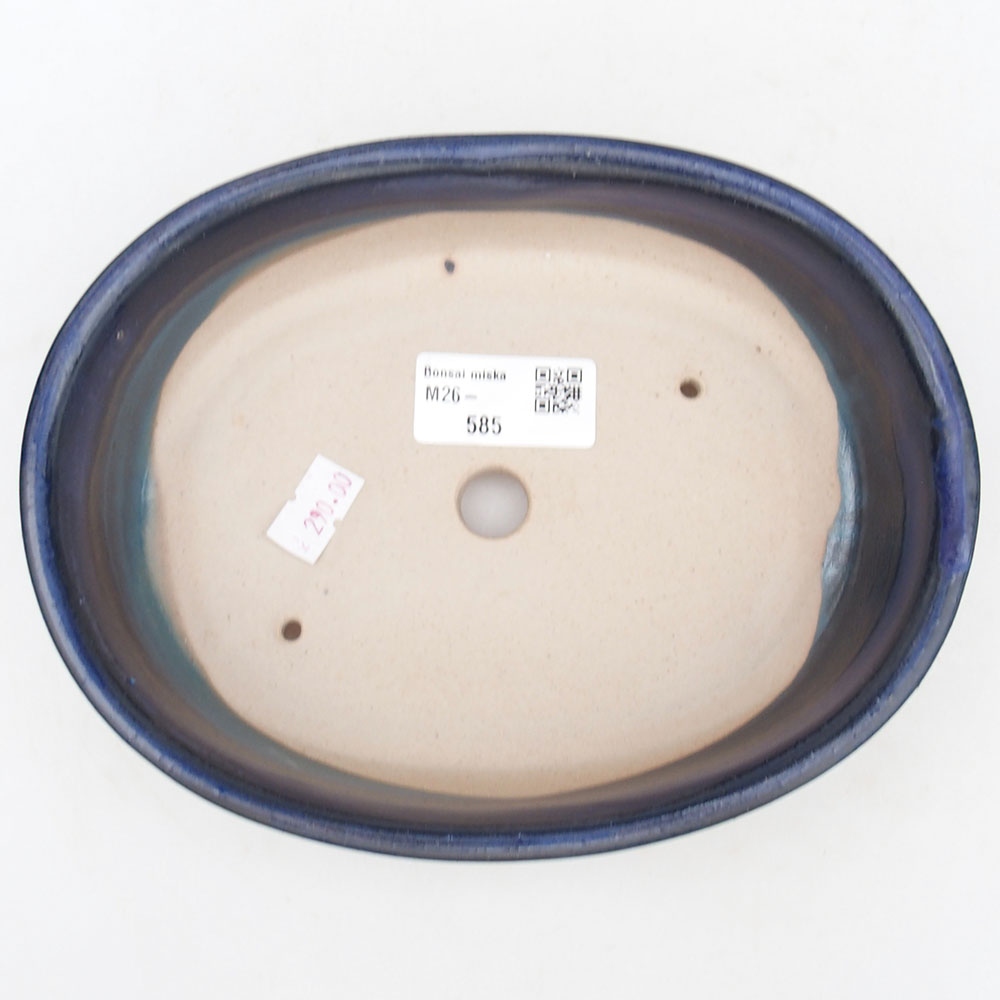 Bonsaischale aus Keramik 19 x 14 x 5 cm, Farbe blau