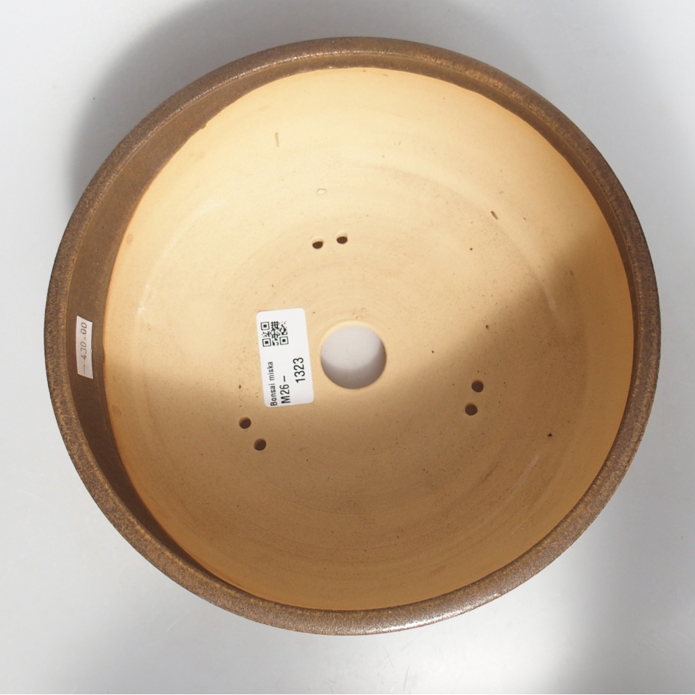 Bonsaischale aus Keramik 21 x 21 x 7,5 cm, braun